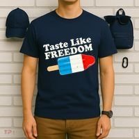 Retro Taste Like Freedom USA American Popsicle T-Shirt thumb 6
