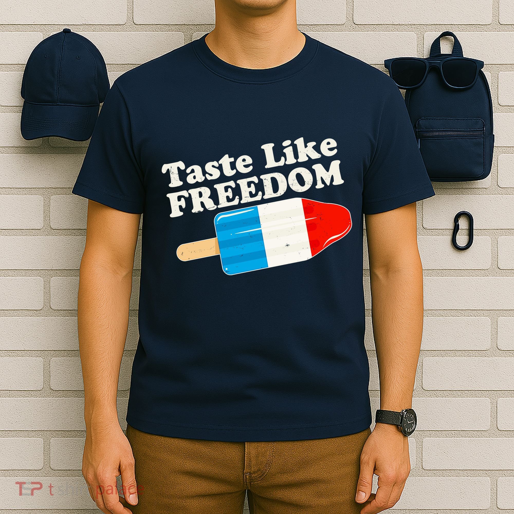 Retro Taste Like Freedom USA American Popsicle T-Shirt