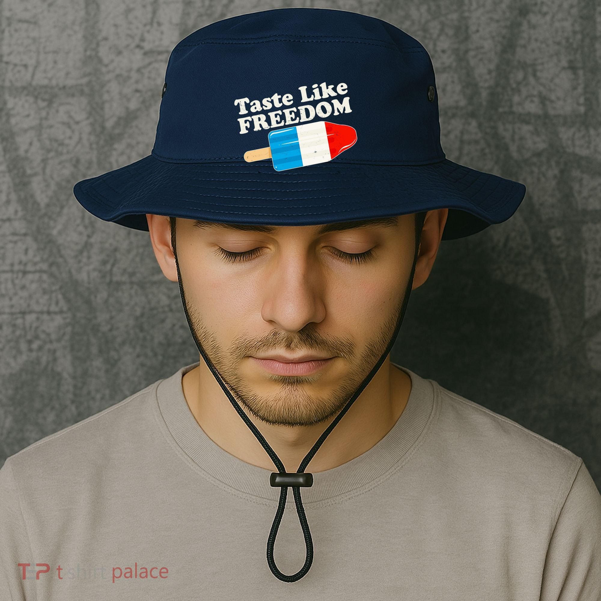 Retro Taste Like Freedom USA American Popsicle Bucket Hat