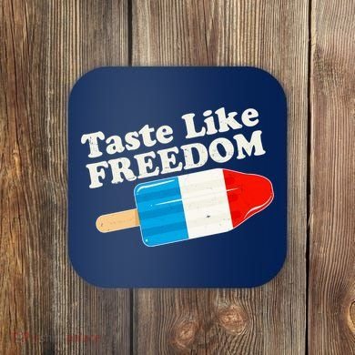 Retro Taste Like Freedom USA American Popsicle Coaster