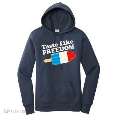 Retro Taste Like Freedom USA American Popsicle Women's Hoodie
