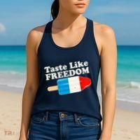 Retro Taste Like Freedom USA American Popsicle Women's Tank Top thumb 2