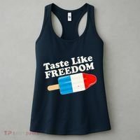 Retro Taste Like Freedom USA American Popsicle Women's Tank Top thumb 3