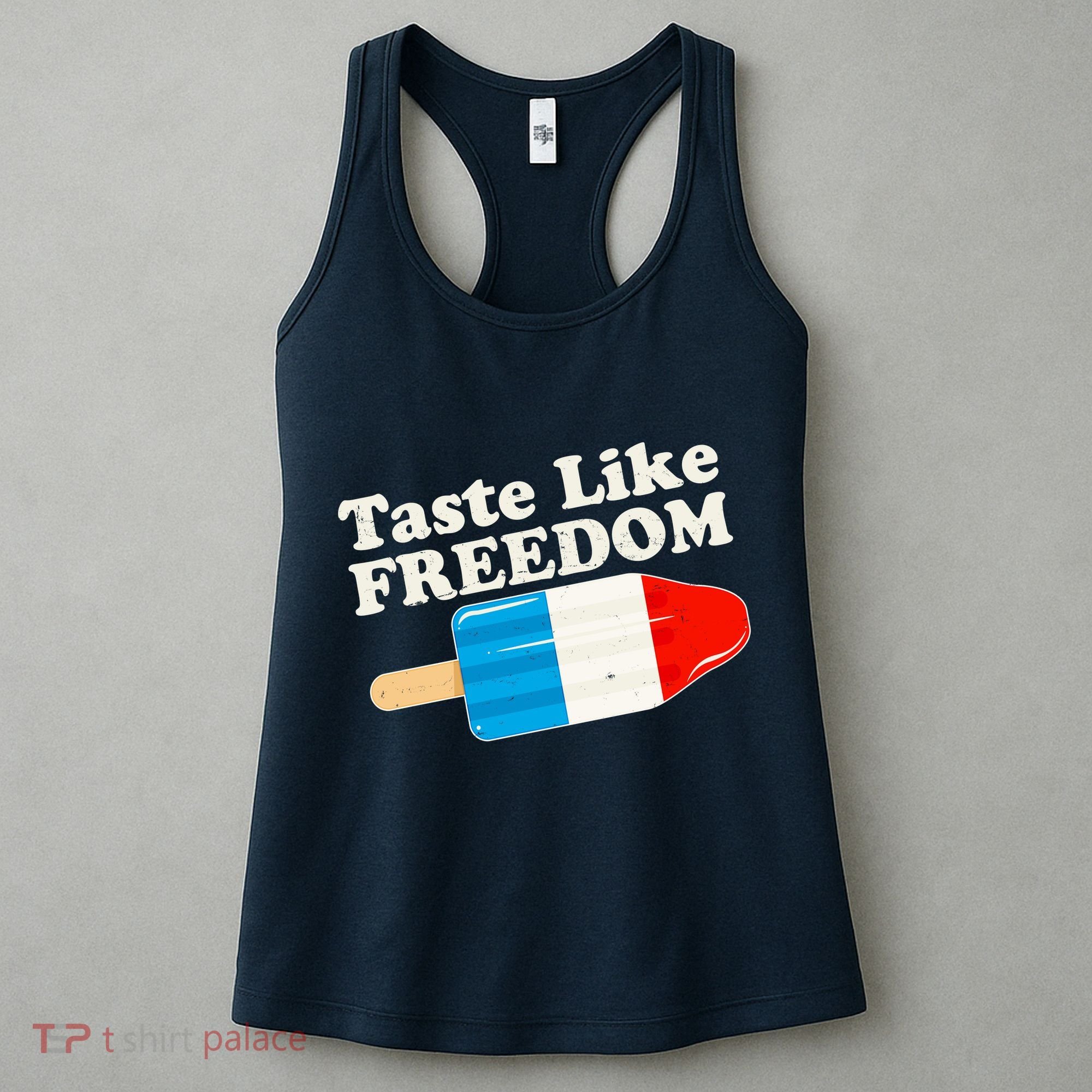 Retro Taste Like Freedom USA American Popsicle Women's Tank Top
