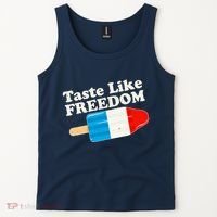 Retro Taste Like Freedom USA American Popsicle Tank Top thumb 2