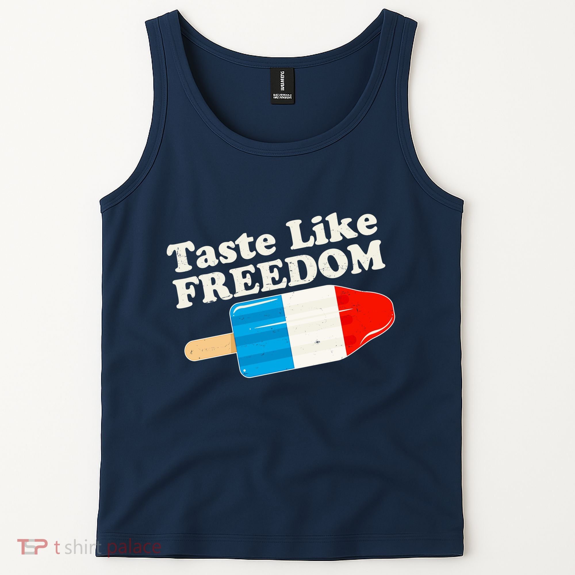 Retro Taste Like Freedom USA American Popsicle Tank Top