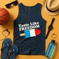 Retro Taste Like Freedom USA American Popsicle Tank Top thumb 4
