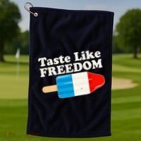 Retro Taste Like Freedom USA American Popsicle Golf Towel thumb 1
