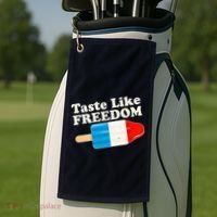 Retro Taste Like Freedom USA American Popsicle Golf Towel thumb 2