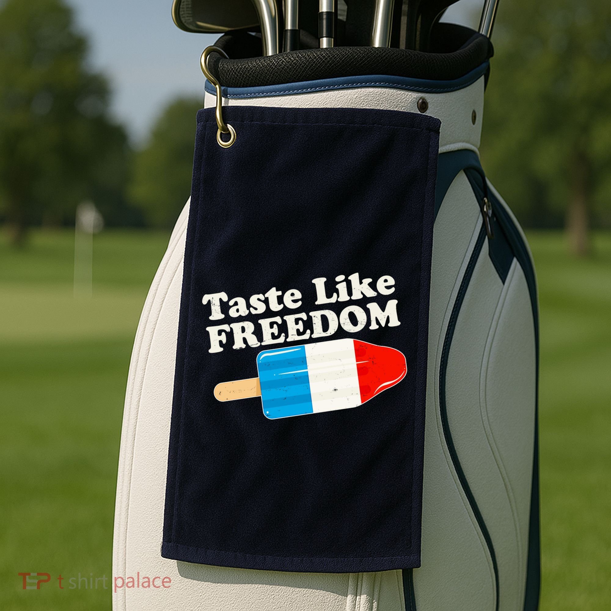 Retro Taste Like Freedom USA American Popsicle Golf Towel