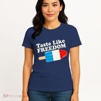 Retro Taste Like Freedom USA American Popsicle Women's T-Shirt thumb 4