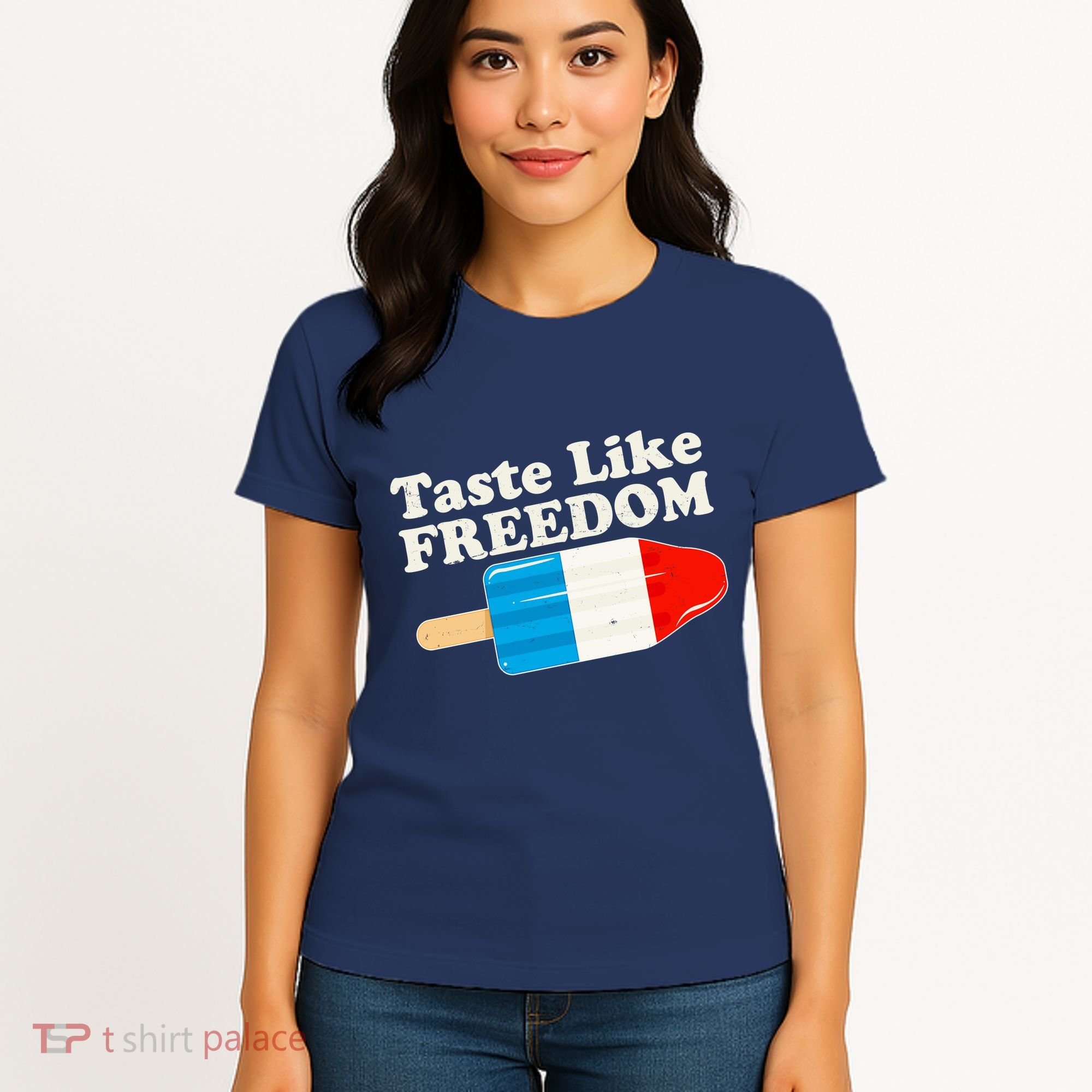 Retro Taste Like Freedom USA American Popsicle Women's T-Shirt