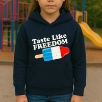 Retro Taste Like Freedom USA American Popsicle Kids Hoodie thumb 3