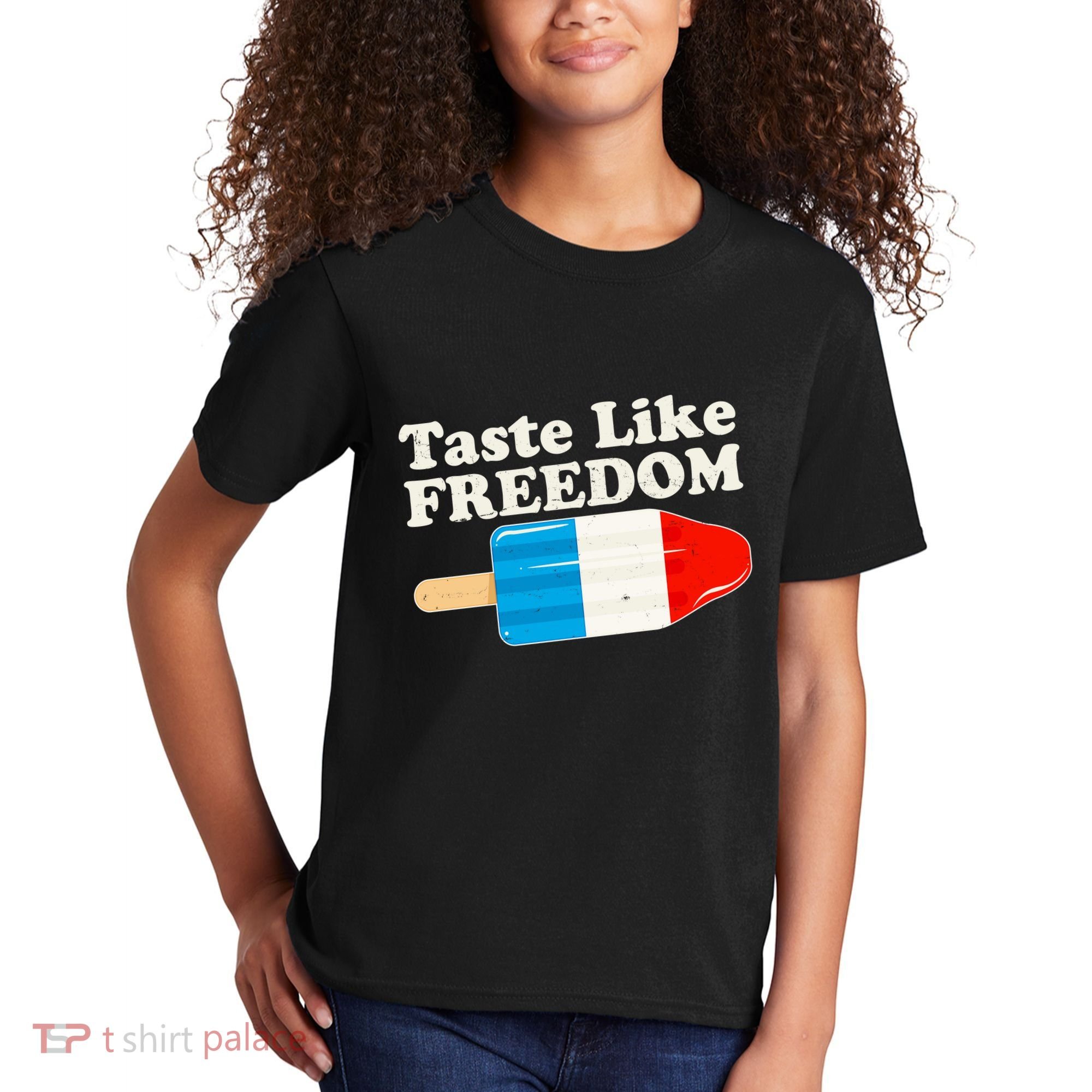Retro Taste Like Freedom USA American Popsicle Kids T-Shirt