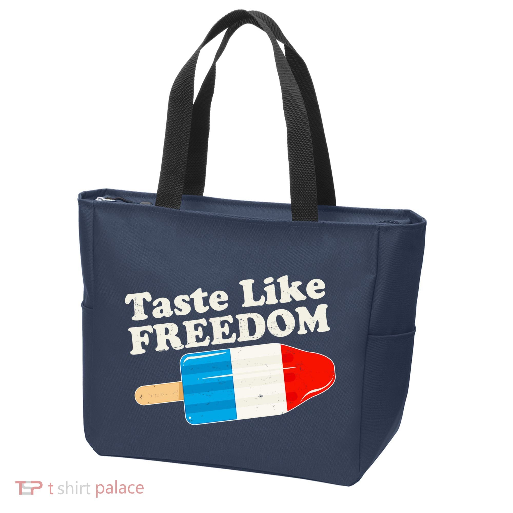 Retro Taste Like Freedom USA American Popsicle Tote Bag