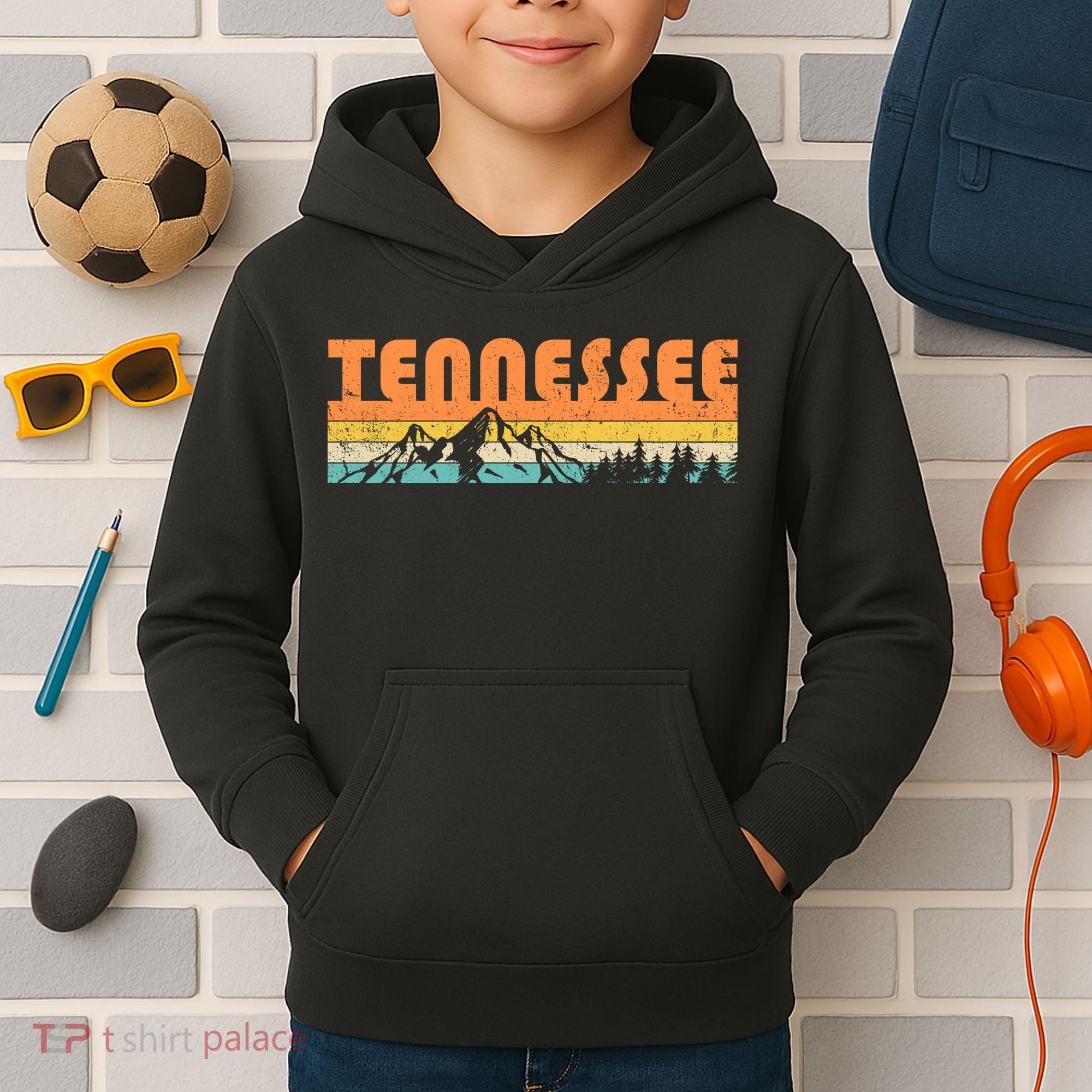 Retro Tennessee Wilderness Kids Hoodie