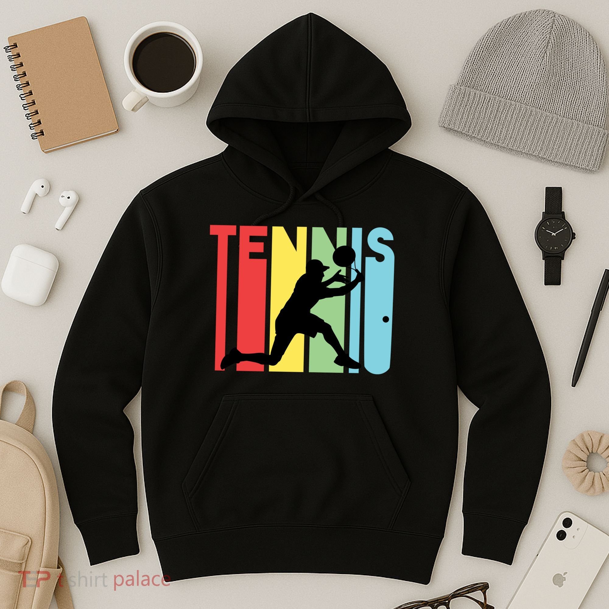 Retro Tennis Logo Hoodie