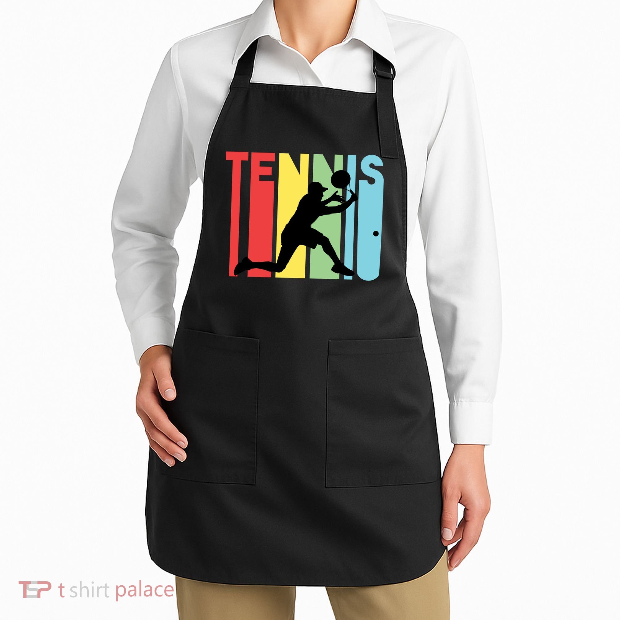 Retro Tennis Logo Apron