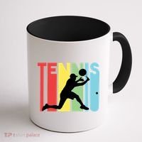 Retro Tennis Logo Coffee Mug thumb 1