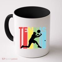 Retro Tennis Logo Coffee Mug thumb 0