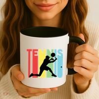 Retro Tennis Logo Coffee Mug thumb 3