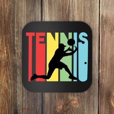 Retro Tennis Logo Coaster