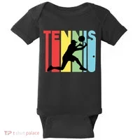 Retro Tennis Logo Baby Bodysuit thumb 0