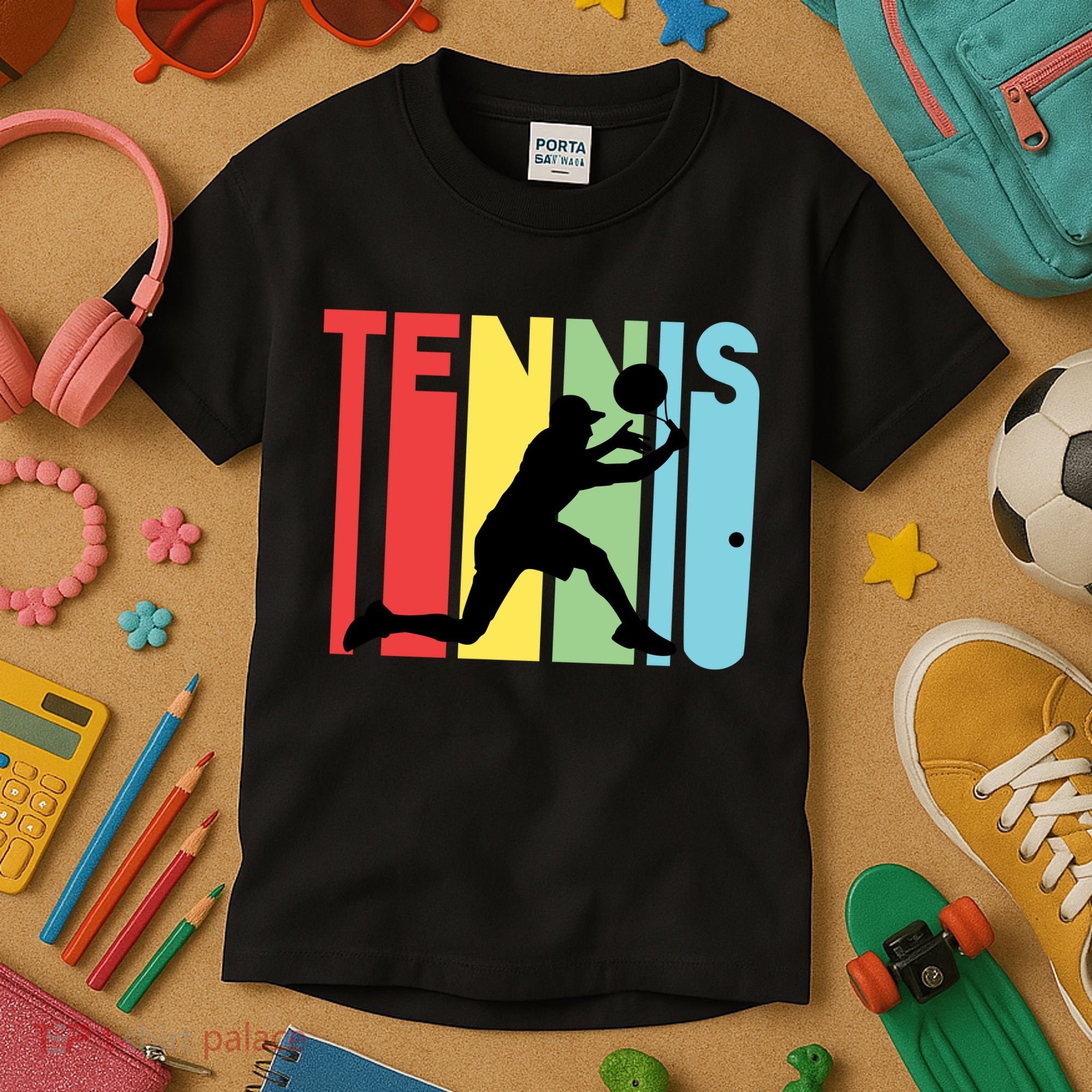 Retro Tennis Logo Kids T-Shirt