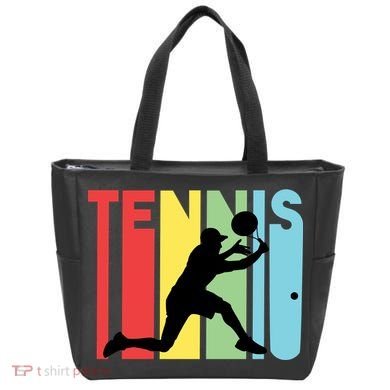 Retro Tennis Logo Tote Bag