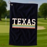 Retro Texas Golf Towel thumb 1