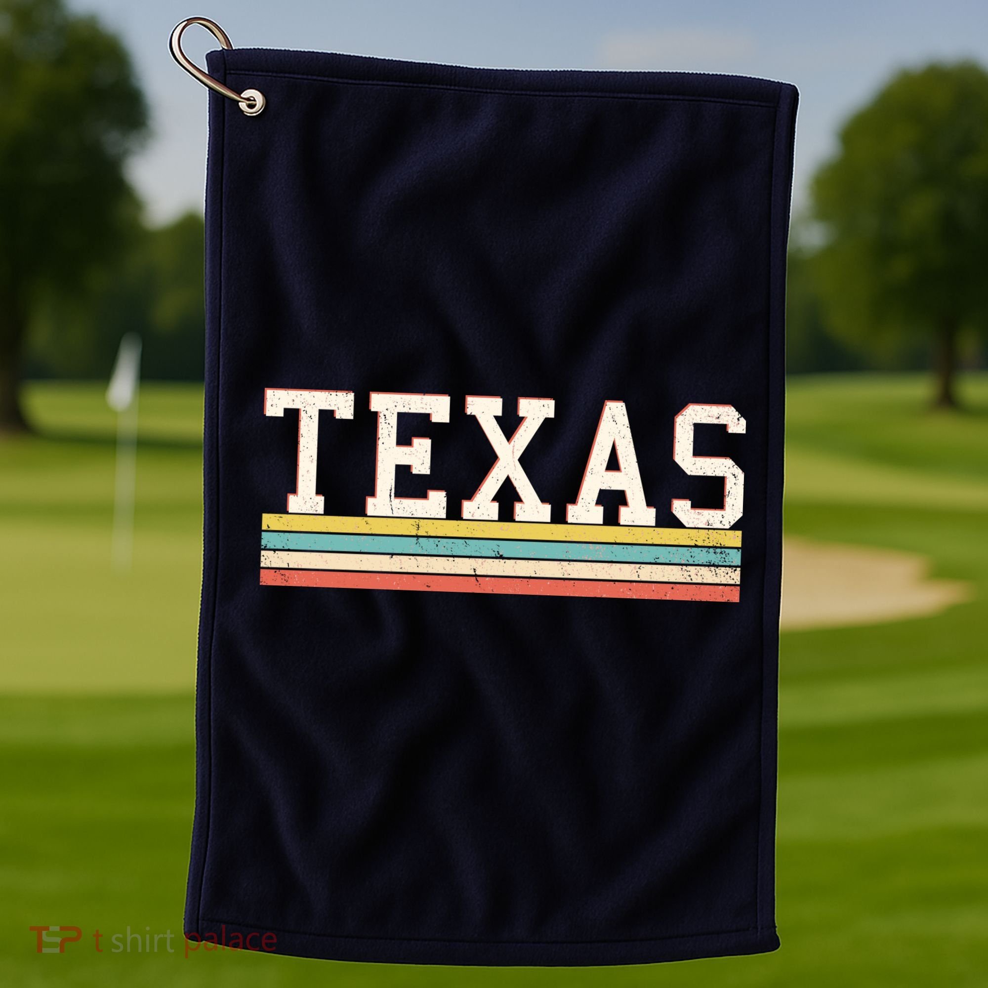 Retro Texas Golf Towel