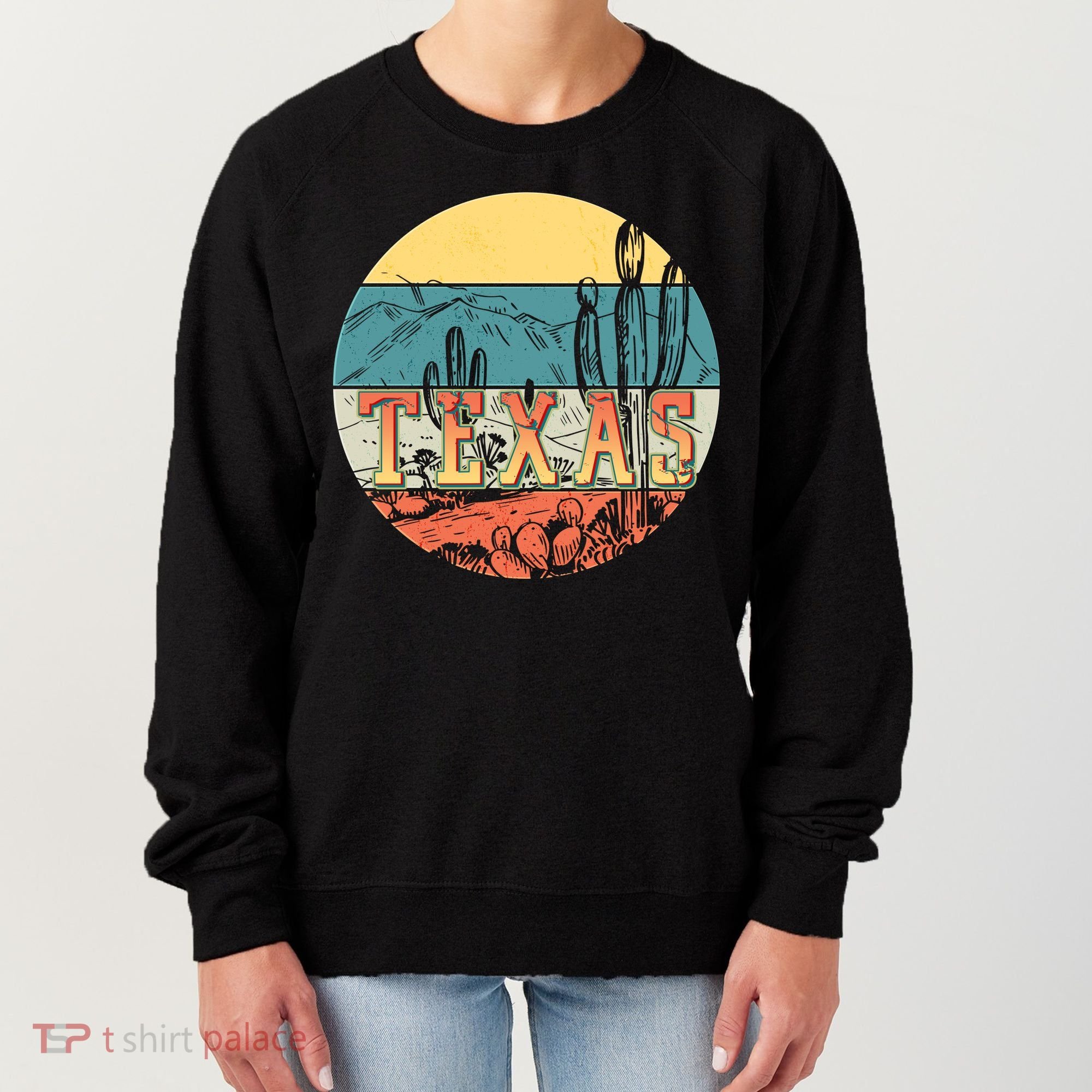 Retro Texas Desert Emblem Women's Sweatshirt