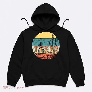 Retro Texas Desert Emblem Hoodie