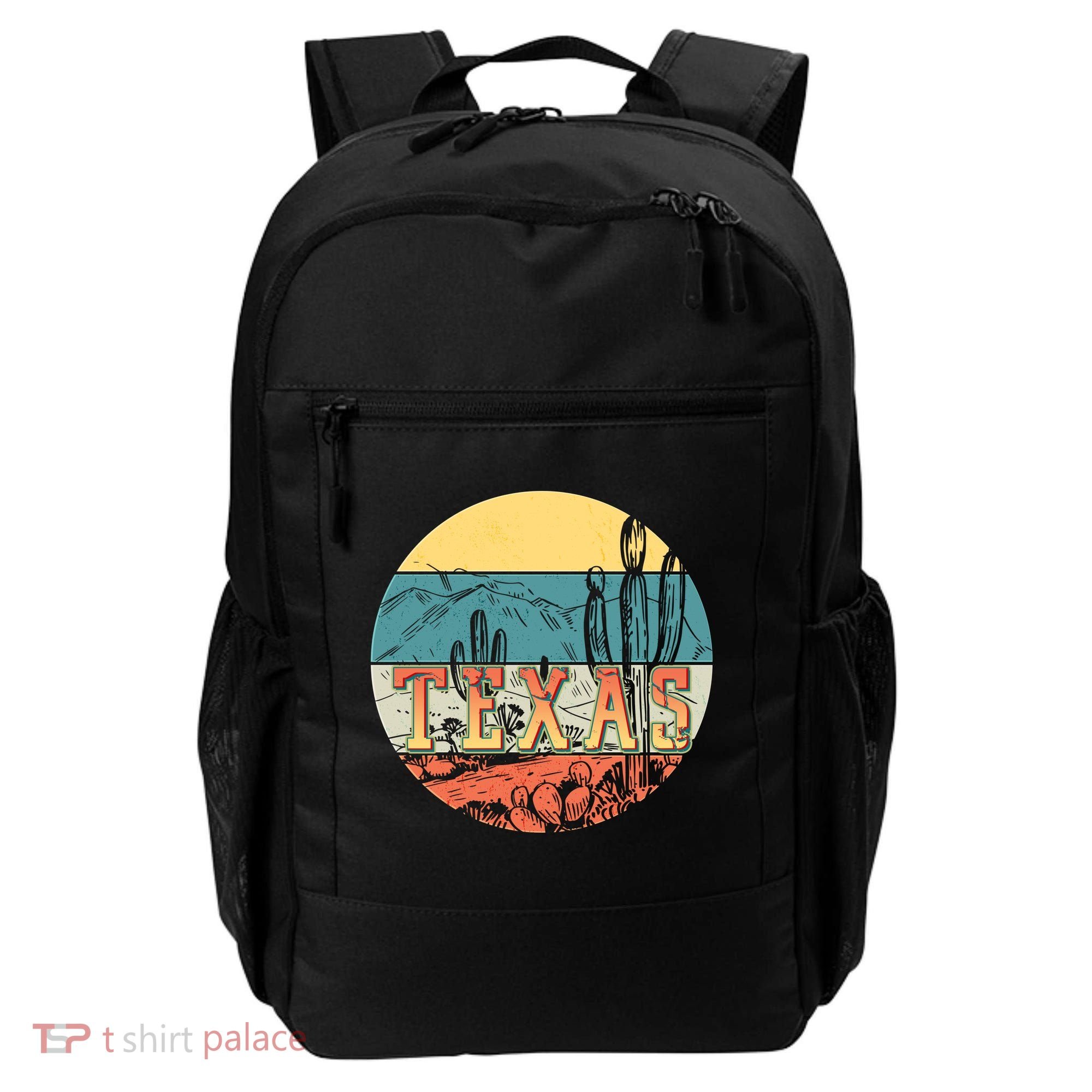 Retro Texas Desert Emblem Backpack