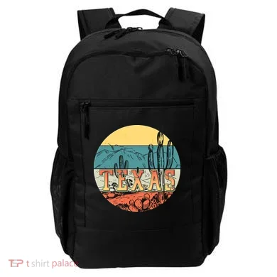 Retro Texas Desert Emblem Backpack