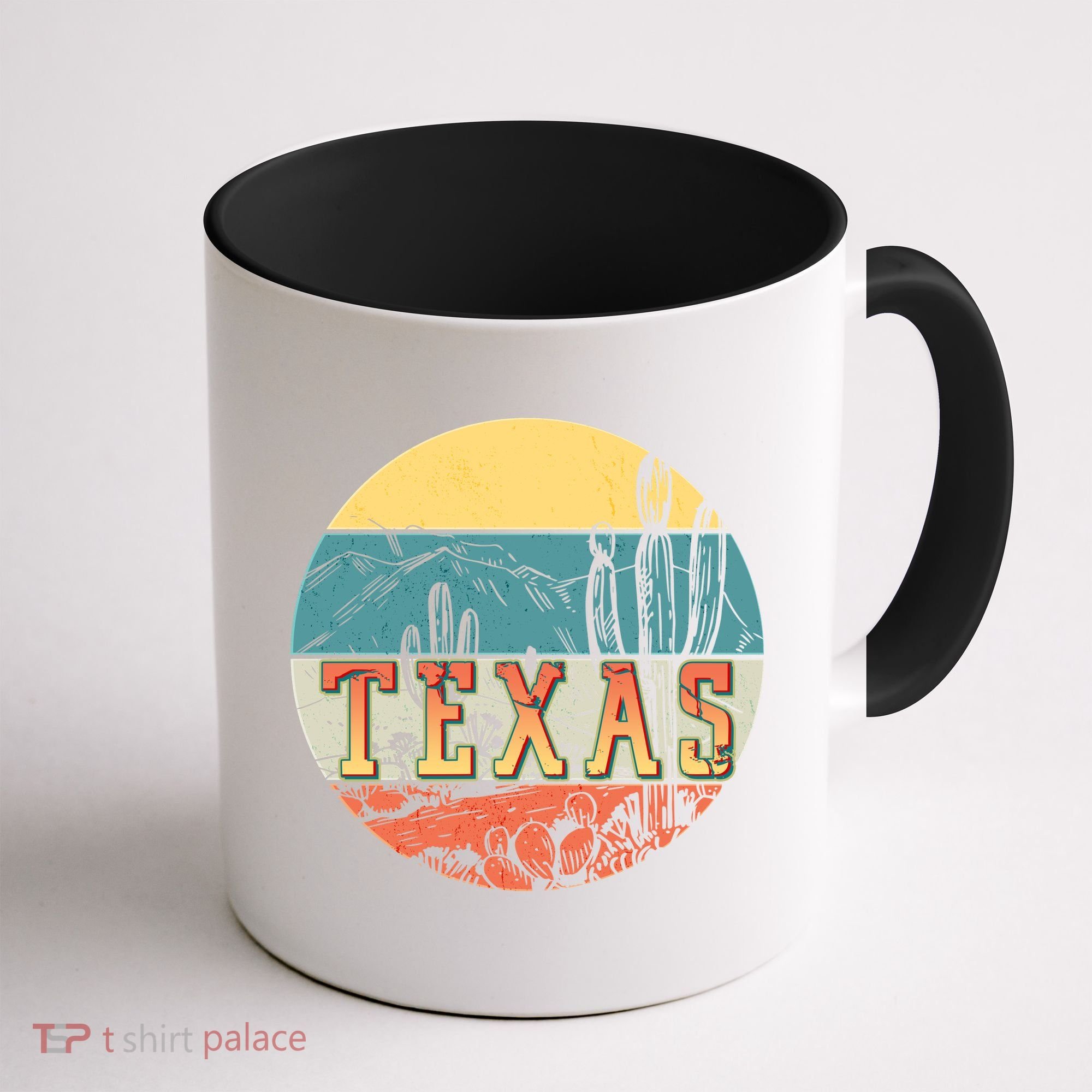 Retro Texas Desert Emblem Coffee Mug