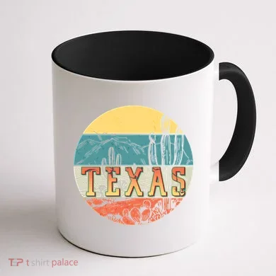 Retro Texas Desert Emblem Coffee Mug back