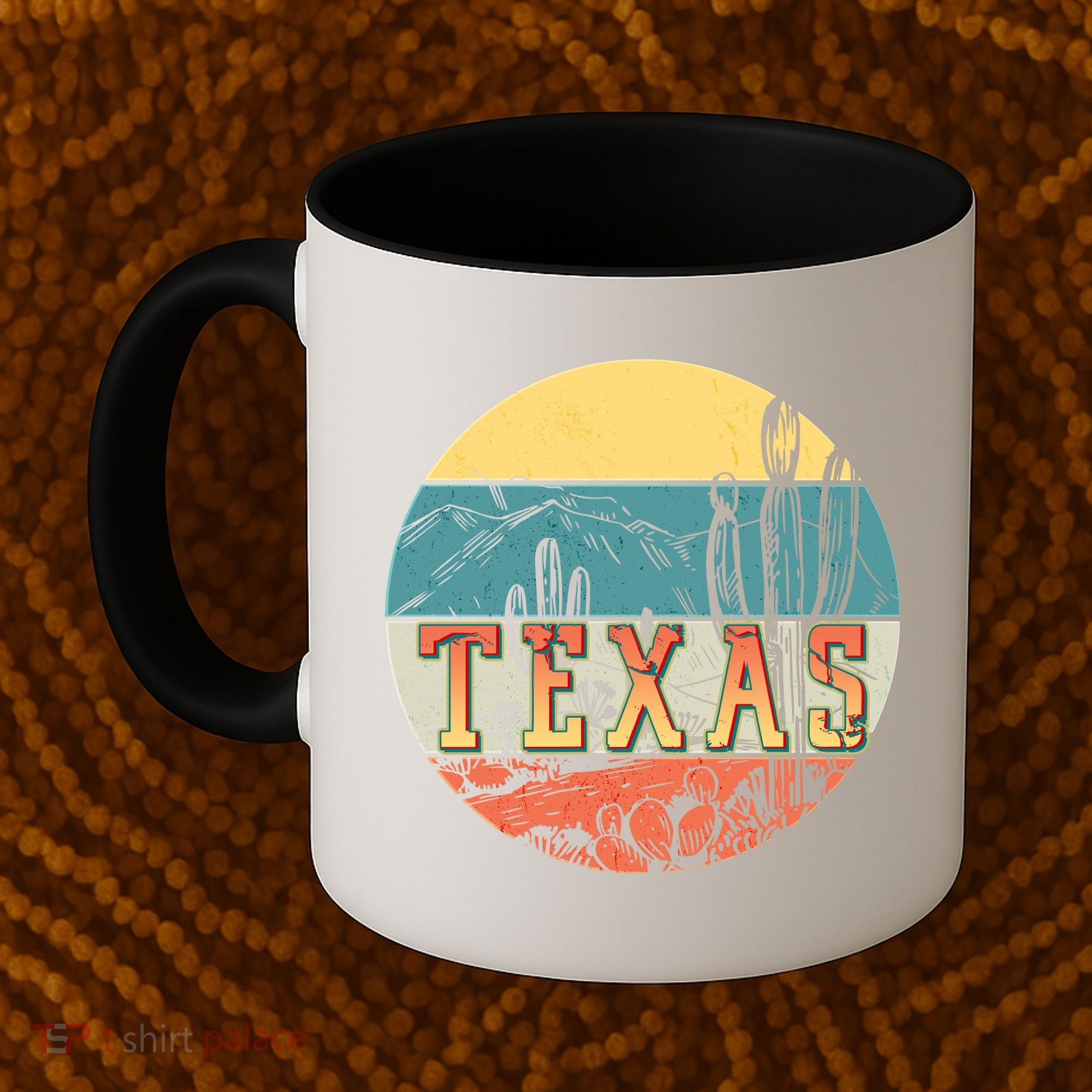 Retro Texas Desert Emblem Coffee Mug