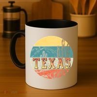 Retro Texas Desert Emblem Coffee Mug thumb 4