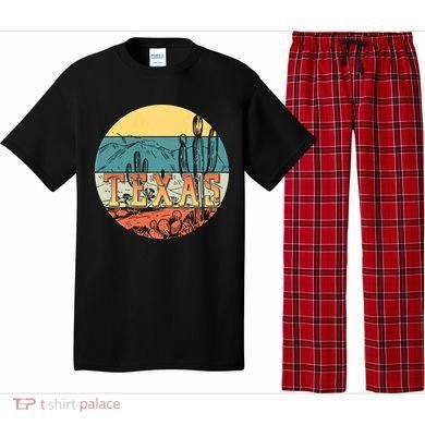 Retro Texas Desert Emblem Pajama Set