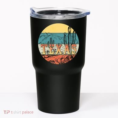 Retro Texas Desert Emblem Tumbler