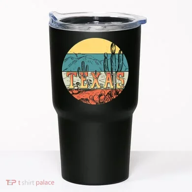 Retro Texas Desert Emblem Tumbler