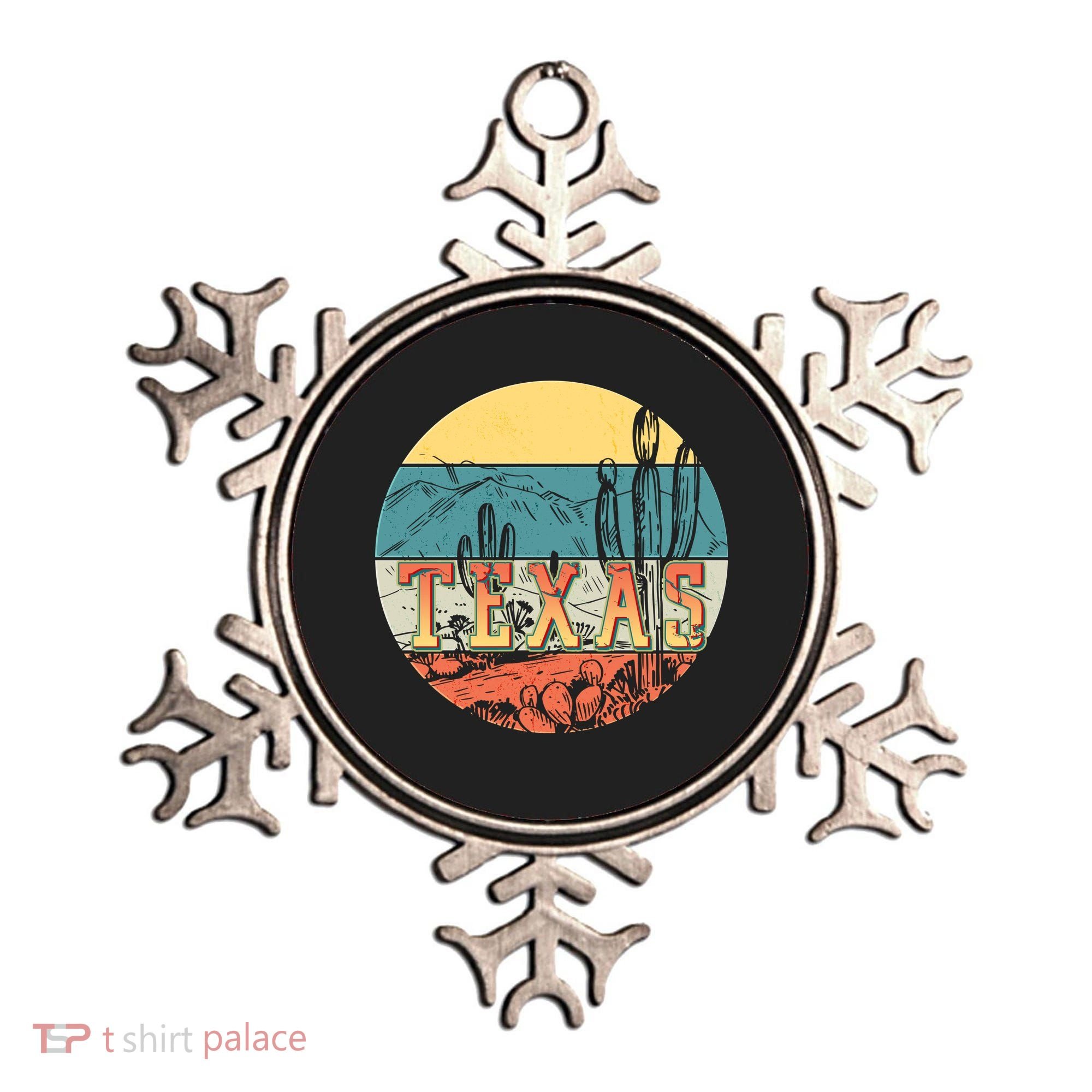 Retro Texas Desert Emblem Ornament