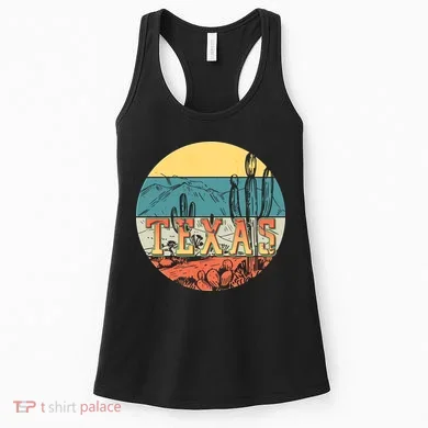Retro Texas Desert Emblem Women's Tank Top