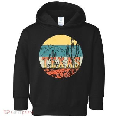 Retro Texas Desert Emblem Toddler Hoodie