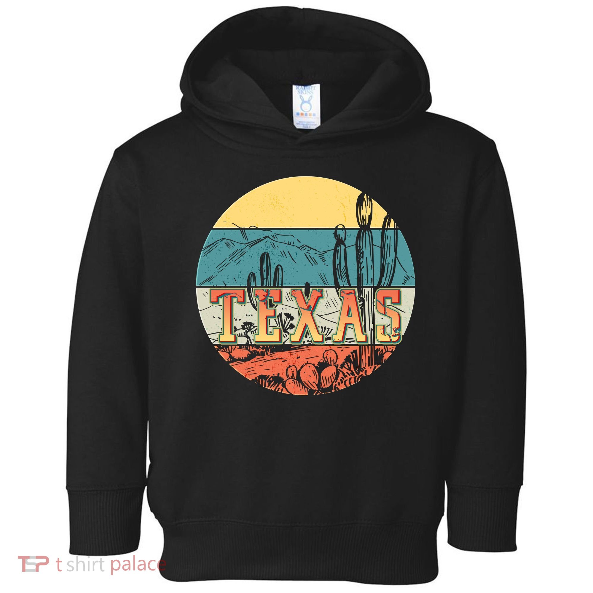 Retro Texas Desert Emblem Toddler Hoodie