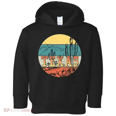 Retro Texas Desert Emblem Toddler Hoodie