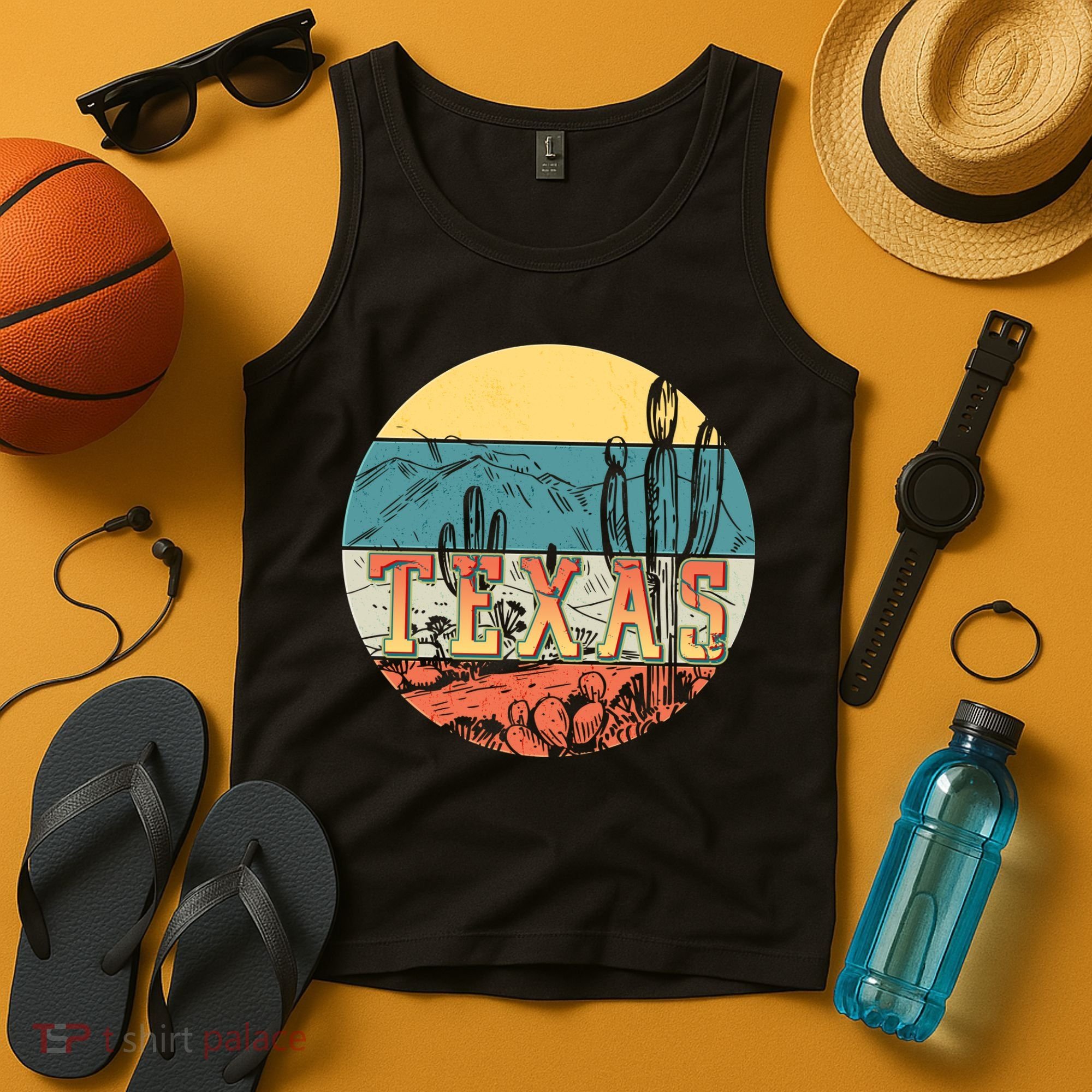 Retro Texas Desert Emblem Tank Top