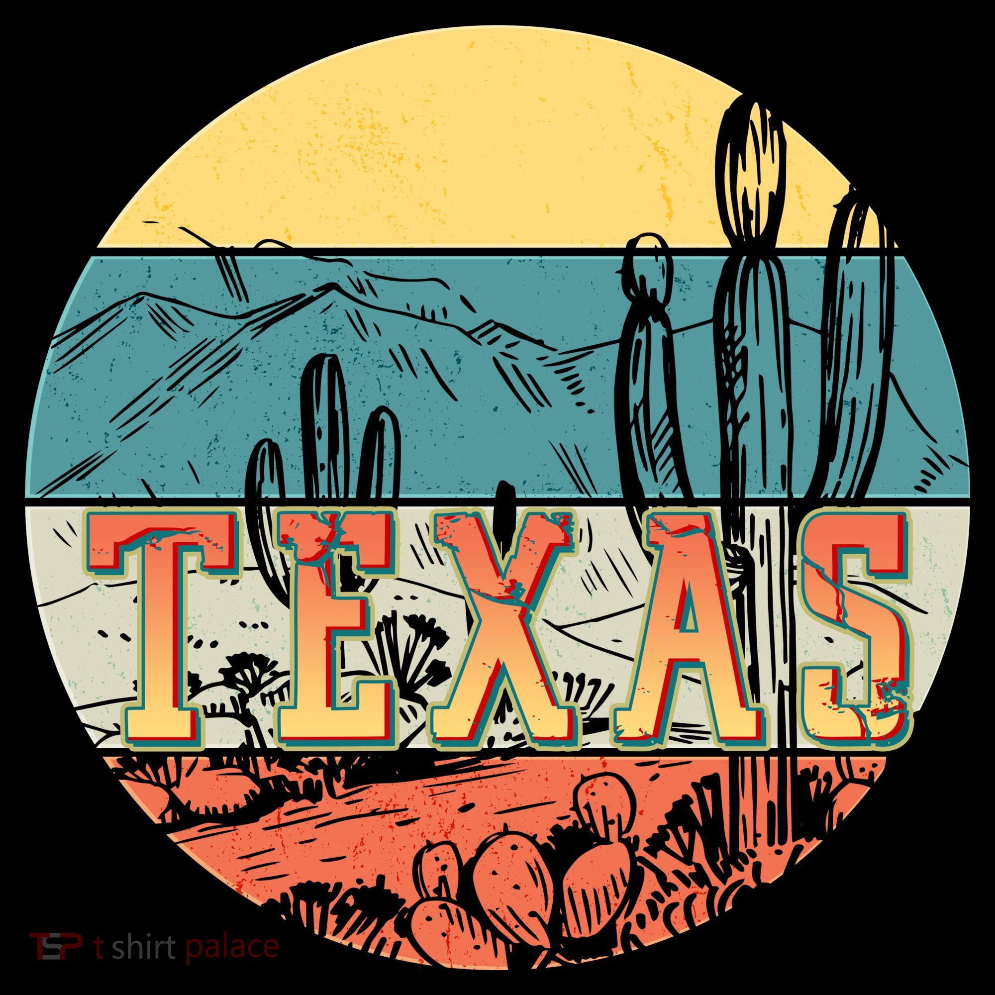Retro Texas Desert Emblem Tank Top