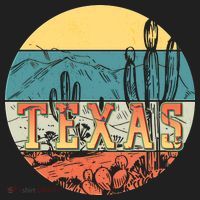 Retro Texas Desert Emblem Golf Towel thumb 3